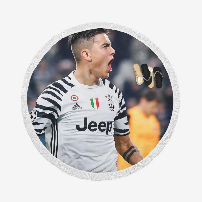 Paulo Dybala elite Juve sports Player Round Beach Towel