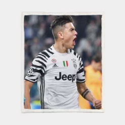 Paulo Dybala elite Juve sports Player Sherpa Fleece Blanket 1