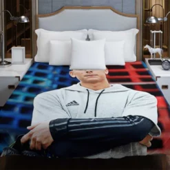 Paulo Dybala encouraging Juve Football Player Duvet Cover