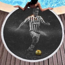 Paulo Dybala extraordinary Football Player Round Beach Towel 1