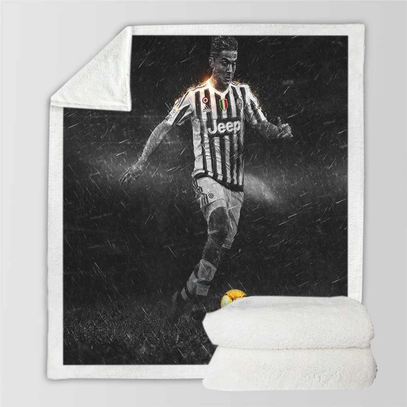 Paulo Dybala extraordinary Football Player Sherpa Fleece Blanket