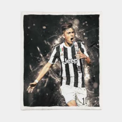 Paulo Dybala fastidious Soccer Player Sherpa Fleece Blanket 1