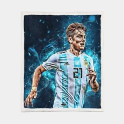 Paulo Dybala fit sports Player Sherpa Fleece Blanket 1