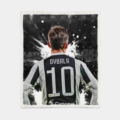 Paulo Dybala flexible Football Player Sherpa Fleece Blanket 1