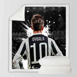 Paulo Dybala flexible Football Player Sherpa Fleece Blanket