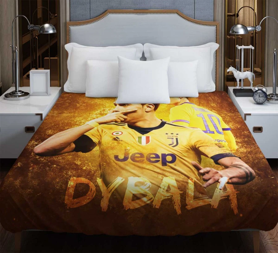 Paulo Dybala hardworking sports Player Duvet Cover