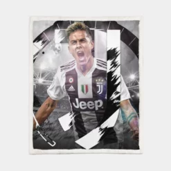 Paulo Dybala improving sports Player Sherpa Fleece Blanket 1