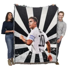 Paulo Dybala sportive Football Player Woven Blanket