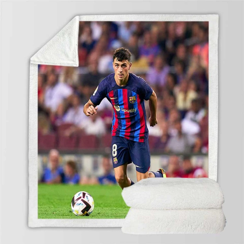 Pedri La Liga Football Player Sherpa Fleece Blanket