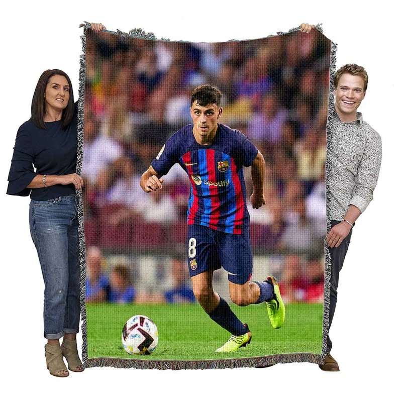 Pedri La Liga Football Player Woven Blanket