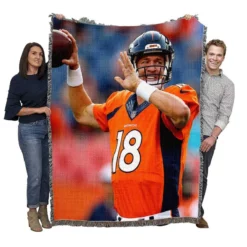 Peyton Manning American Football Quarterback Woven Blanket