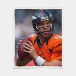 Peyton Manning Energetic NFL Football Player Sherpa Fleece Blanket 1