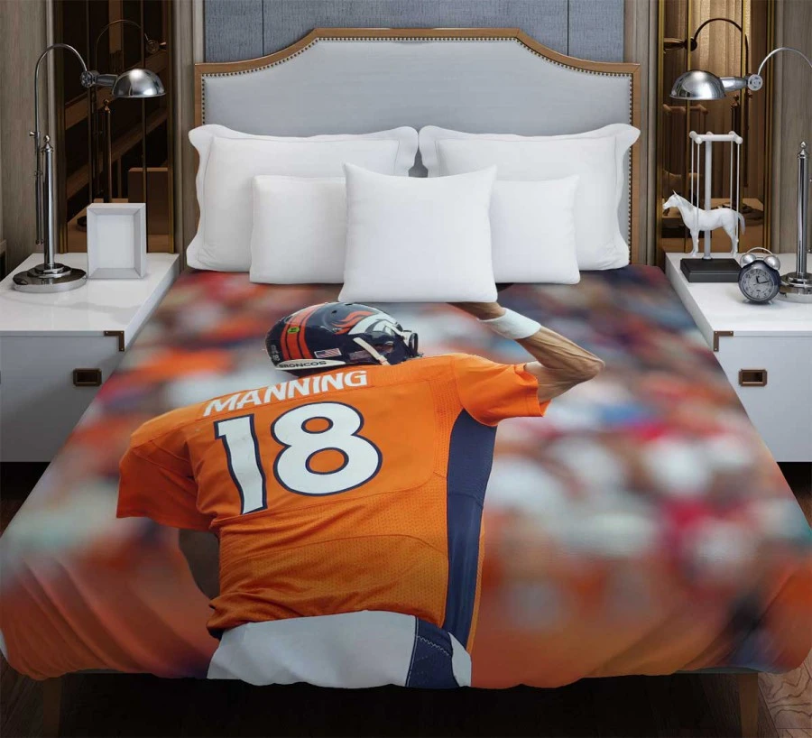 Peyton Manning Exciting NFL Football Player Duvet Cover