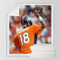 Peyton Manning Exciting NFL Football Player Sherpa Fleece Blanket