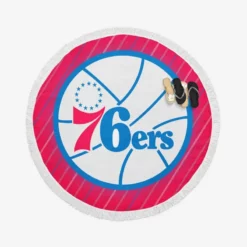 Philadelphia 76ers American Professional Basketball Team Round Beach Towel