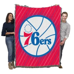 Philadelphia 76ers American Professional Basketball Team Woven Blanket