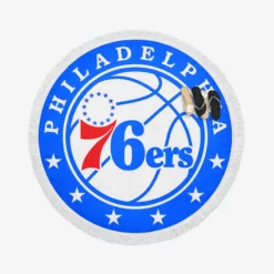 Philadelphia 76ers Awarded NBA Basketball Team Round Beach Towel