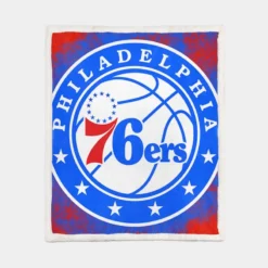 Philadelphia 76ers Awarded NBA Basketball Team Sherpa Fleece Blanket 1