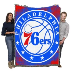 Philadelphia 76ers Awarded NBA Basketball Team Woven Blanket