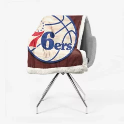 Philadelphia 76ers Excellent NBA Basketball Team Sherpa Fleece Blanket 2