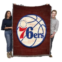 Philadelphia 76ers Excellent NBA Basketball Team Woven Blanket