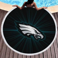 Philadelphia Eagles Popular NFL American Football Club Round Beach Towel 1