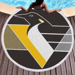 Pittsburgh Penguins NHL Stanley Cup Round Beach Towel 1