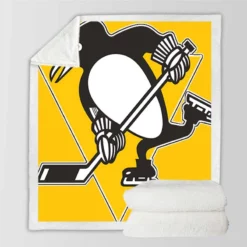 Pittsburgh Penguins Popular NHL Club Sherpa Fleece Blanket