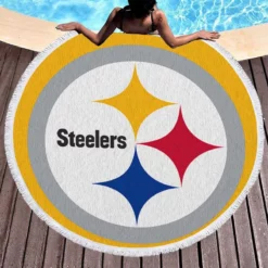 Pittsburgh Steelers Exciting NFL Club Round Beach Towel 1