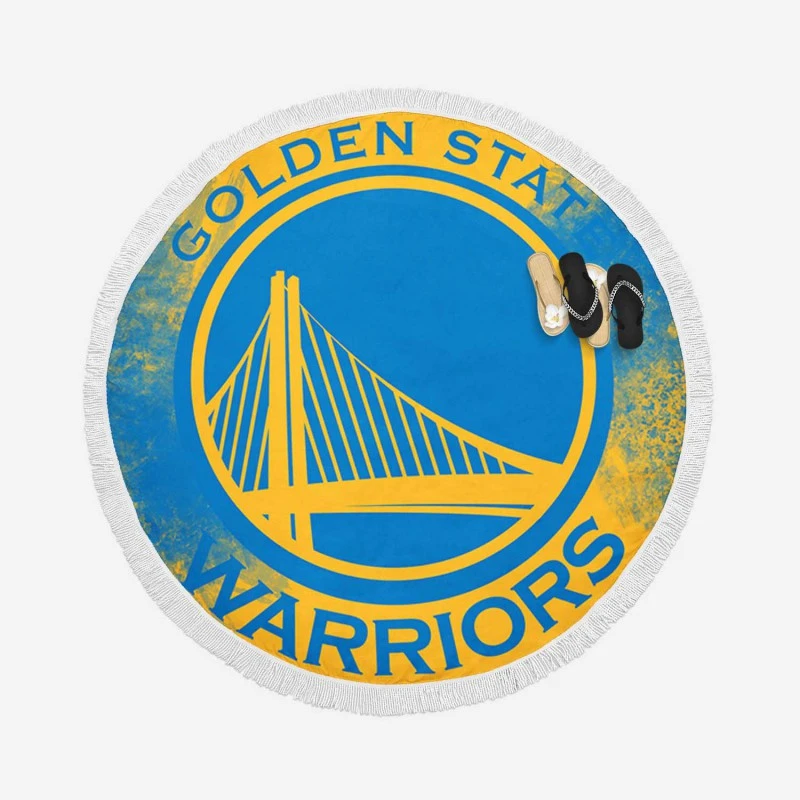 Popular American Basketball team Golden State Warriors Round Beach Towel