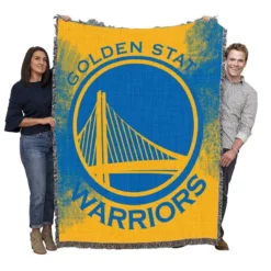 Popular American Basketball team Golden State Warriors Woven Blanket