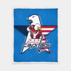 Popular American Hockey Team Washington Capitals Sherpa Fleece Blanket 1