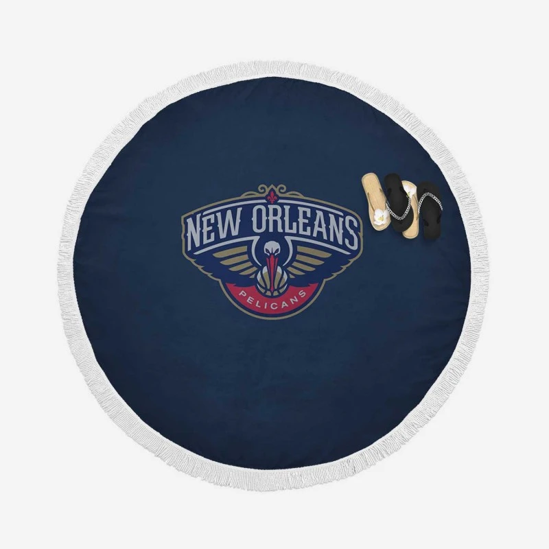 Popular American NBA Club New Orleans Pelicans Round Beach Towel