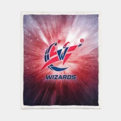 Popular American NBA Team Washington Wizards Sherpa Fleece Blanket 1