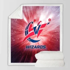 Popular American NBA Team Washington Wizards Sherpa Fleece Blanket