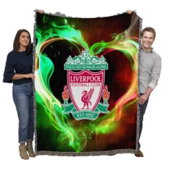 Popular British Football Club Liverpool FC Woven Blanket
