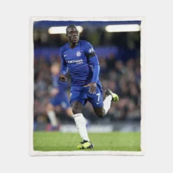 Popular Chelsea Football Player N Golo Kante Sherpa Fleece Blanket 1