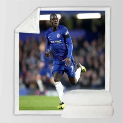 Popular Chelsea Football Player N Golo Kante Sherpa Fleece Blanket