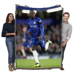 Popular Chelsea Football Player N Golo Kante Woven Blanket