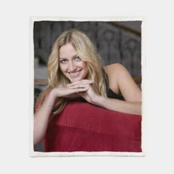 Popular Czech Tennis Player Petra Kvitova Sherpa Fleece Blanket 1