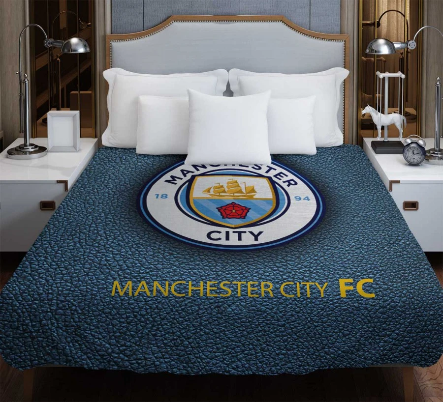 Popular England Soccer Club Manchester City Logo Duvet Cover