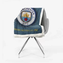 Popular England Soccer Club Manchester City Logo Sherpa Fleece Blanket 2