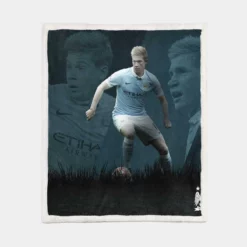 Popular Football Player Kevin De Bruyne Sherpa Fleece Blanket 1