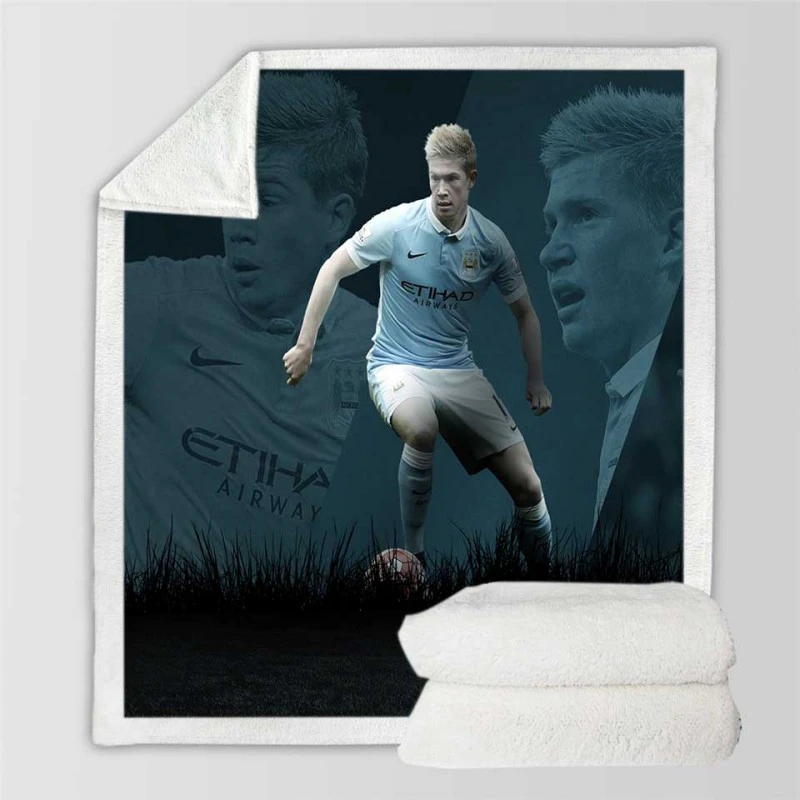 Popular Football Player Kevin De Bruyne Sherpa Fleece Blanket