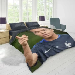 Popular Football Player Kylian Mbappe Duvet Cover 1