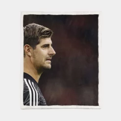 Popular Football Thibaut Courtois Sherpa Fleece Blanket 1