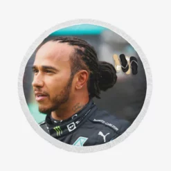 Popular Formula 1 Driver Lewis Hamilton Round Beach Towel