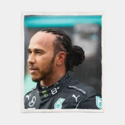 Popular Formula 1 Driver Lewis Hamilton Sherpa Fleece Blanket 1