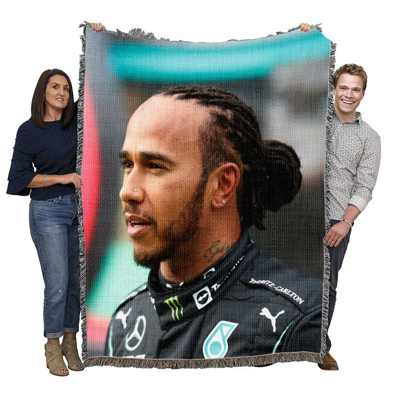 Popular Formula 1 Driver Lewis Hamilton Woven Blanket