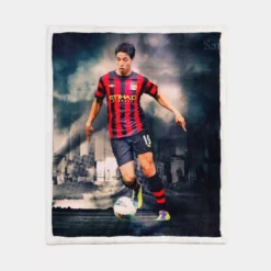 Popular French Footballer Samir Nasri Sherpa Fleece Blanket 1